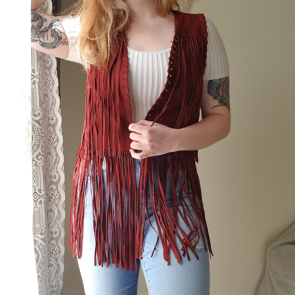 Forever 21 fringe vest